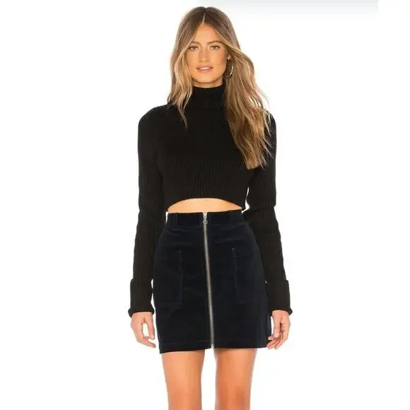 Revolve 1 State navy corduroy mini skirt - size 10 - Picture 1 of 6